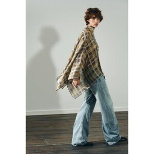 ZARA CHECK SCARF CAPE